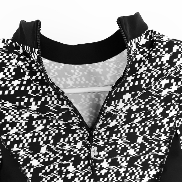 SWEATY BETTY Workout Zip Back Long Sleeve Geometric Active Top Size XXS & Large - Picture 5 of 8